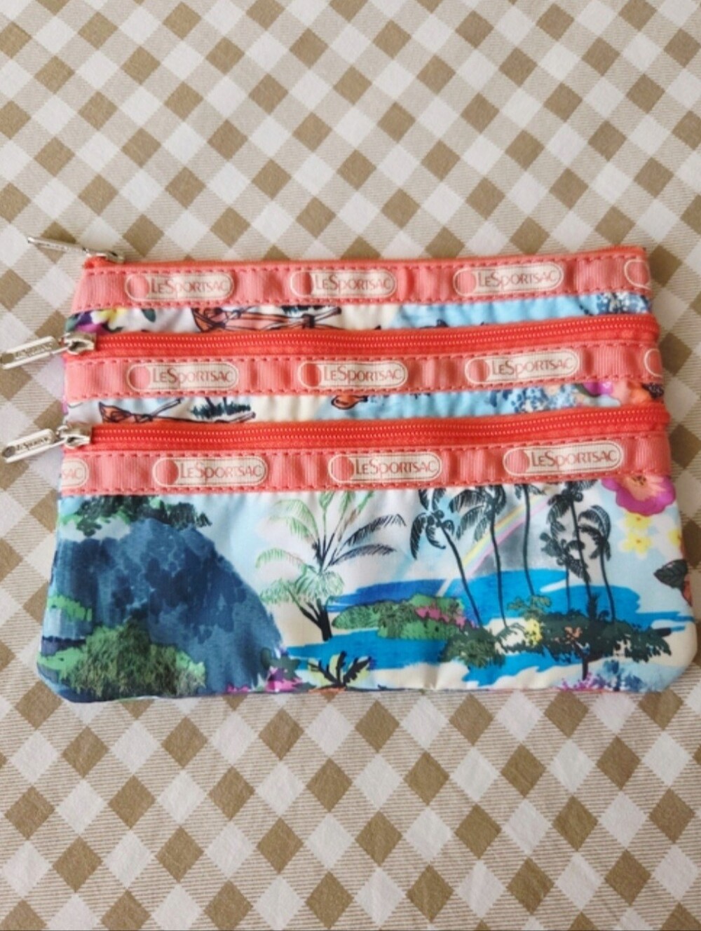 LeSportsac Hawaii Dreaming Cosmetic Bag Featuring A Tropical Hawaiian Print